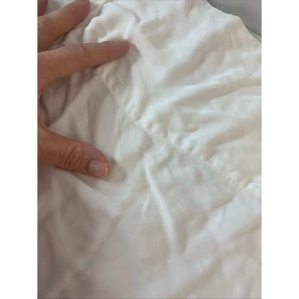 Cozy Earth King Size Flat Sheet only WHITE 100% Viscose From Bamboo Preowned